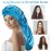 PHILIGHTS Long Bonnet with Tie Band, Satin Silk Hair Bonnet for Sleeping Women, Double Layer Sleep Bonnets for Women, Silky Sleep Cap for Curly Hair & Braids