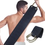 dodiff Exfoliating Back Scrubber for Shower, Double-Sided Widened Back Scrub Washcloth with Handles for Use in Shower, 39 Inches Body Exfoliator Bath Tool to Clean Your Body Deeply for Men & Women