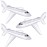 Syhood 3 Pcs 40 Inch White Large Inflatable Airplane Balloon Aviation Themed for Outdoor Birthday Party Gifts Swimming Pool Decorations Toys (40 Inch)