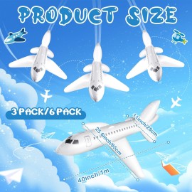 Syhood 3 Pcs 40 Inch White Large Inflatable Airplane Balloon Aviation Themed for Outdoor Birthday Party Gifts Swimming Pool Decorations Toys (40 Inch)
