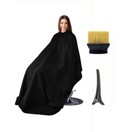woniutch Professional Barber Cape with Neck Duster Brush and Hair clip; Hair Cutting Cape and Salon Cape for Men and Women