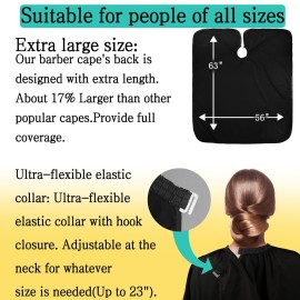 woniutch Professional Barber Cape with Neck Duster Brush and Hair clip; Hair Cutting Cape and Salon Cape for Men and Women
