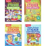 Highlights Hidden Pictures Sticker Challenge Books for Kids Ages 6 and Up, 4-Pack, 64 Pages of Seek and Find Activities, Double as Coloring Books, 440+ Stickers