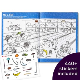 Highlights Hidden Pictures Sticker Challenge Books for Kids Ages 6 and Up, 4-Pack, 64 Pages of Seek and Find Activities, Double as Coloring Books, 440+ Stickers