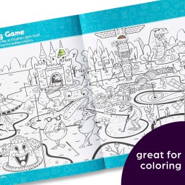 Highlights Hidden Pictures Sticker Challenge Books for Kids Ages 6 and Up, 4-Pack, 64 Pages of Seek and Find Activities, Double as Coloring Books, 440+ Stickers