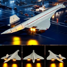 YEABRICKS LED Light for Lego-10318 Icons Concorde Building Blocks Model (Lego Set NOT Included)