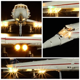 YEABRICKS LED Light for Lego-10318 Icons Concorde Building Blocks Model (Lego Set NOT Included)