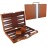 Backgammon Set - Classic Board Game with Premium Leather Case - Portable Travel Strategy Backgammon Game Set for Adults, Kids (11inch, Brown)