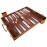 Backgammon Set - Classic Board Game with Premium Leather Case - Portable Travel Strategy Backgammon Game Set for Adults, Kids (11inch, Brown)