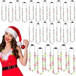Remuuly 24 Pcs Christmas Light Necklace Bright Light up Bulb Necklace, Christmas Light up Jewelry LED Mini Bulbs LED Necklace for Kids Girl Ugly Party Favors Birthday Xmas Accessories