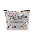 G2TUP Mail Carrier Thank You Gift Postal Worker Definition Makeup Bag Postal Worker Cosmetic Bag Mail Lady Post Office Gift (Postal Worker Definition MB)