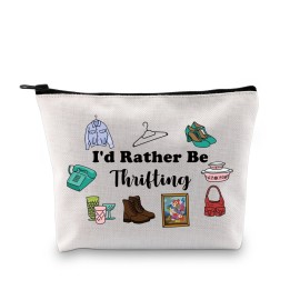 G2TUP Thrifting Mama Green Cosmetic Bag - Makeup Case - I\'d Rather Be Thrifting - Travel/On-The-Go Makeup Storage