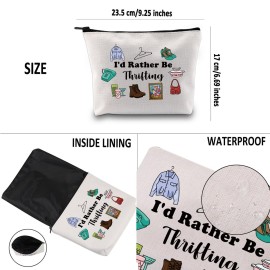 G2TUP Thrifting Mama Green Cosmetic Bag - Makeup Case - I\'d Rather Be Thrifting - Travel/On-The-Go Makeup Storage