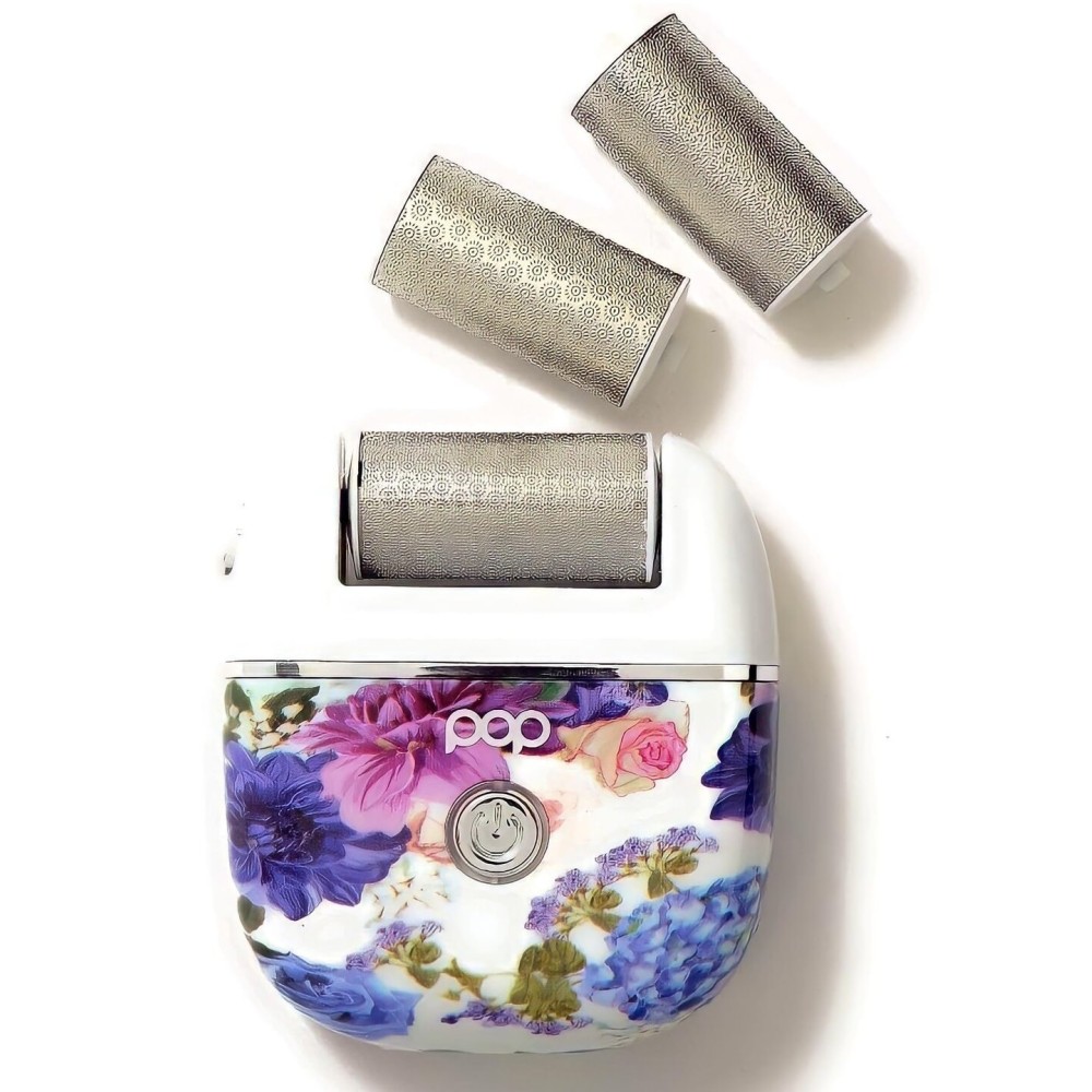 Pedi Pro Electric Foot File - Electric Callus Remover for Feet - Pedi Spa Foot Exfoliator Tool for Men/Women (Floral)