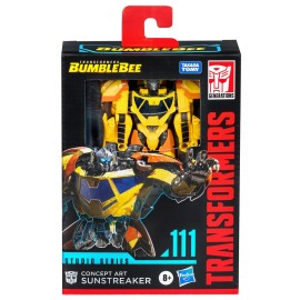 Transformers Toys Studio Series Deluxe Bumblebee 111 Concept Art Sunstreaker, 4.5-inch Converting Action Figure, 8+
