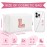 Personalized Makeup Bag Initial A-Z Preppy Patch Bag,Small PU Leather Travel Cosmetic Bag Pouch with Zipper,White Cute Toiletry Bag,Gift Ideal for Teen Girls Women Birthday Friend Mom,Letter L