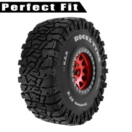 GLOBACT 1.9in Tires 1/10 RC Tires RC Crawler Tires Rubber Tires 120 * 47 for 1/10 TRX4 TRX6 Axial SCX10 Redcat GEN7 GEN8 RC4WD RC Crawler Car (4PCS)