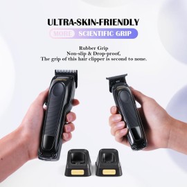 SUPRENT PRO Professional Hair Clippers for Men - High Torque Brushless Motor & Detachable Blade - Cordless Hair Trimmer Set for Barbers with Charging Stand - Premium Gift Hair Clipper Kit SUPRENT PRO Professional Hair Clippers for Men - High Torque Brushless Motor & Detachable Blade - Cordless Hair Trimmer Set for Barbers with Charging Stand - Premium Gift Hair Clipper Kit
