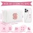Personalized Makeup Bag Initial A-Z Preppy Patch Bag,Small PU Leather Travel Cosmetic Bag Pouch with Zipper,White Cute Toiletry Bag,Gift Ideal for Teen Girls Women Birthday Friend Mom,Letter S