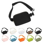 Frenou Waist Belt Bag Fashion Fanny Women and Men Gift Waist Pack With Adjustable Strap For Travel Running Hiking Walking Black