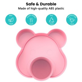 BlueOrigin Car Seat Snack Tray - Travel Tray for Kids Car Seat, Stroller, Booster and Anywhere with a Cup Holder, Toddler Road Trip Essentials Food Plate for Snacks, Toys, Entertainment (Pink)