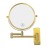 Nicesail Brass Make up Mirror Wall Mounted,1X and 7X Double-Sided Magnifying Mirror Brass Vanity Mirror for Bathroom Wall Extendable Swivel, Antique Brass Finish (8 Inch, 7X)