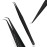 CEC isolation tweezers eyelash extensions Curved Degree Tweezers for Isolation Lash Extensions 14cm Best for Individual Isolation & Classic Lashes Japanese Stainless Steel Eyelash Twisers (Black)