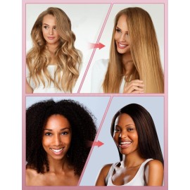 FOCALA Hair Straightener Brush: Ceramic Negative Ionic Hot Brush for Straightening Smoothing Hair - Reduce Frizz 30s Fast Heating Dual Voltage FOCALA Hair Straightener Brush: Ceramic Negative Ionic Hot Brush for Straightening Smoothing Hair - Reduce Frizz 30s Fast Heating Dual Voltage