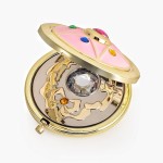 Saluaqui Travel Compact Mirror, Portable Pocket Cosmetic Makeup Folded Mirror, Anime Makeup Star Crystal Star Foldable Mirrors, Cosplay Prop for Women Girls Friends (7cm)