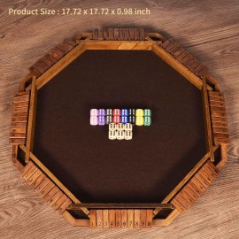 Vamslove Shut The Box Dice Game for 8 Players Upgraded Wooden Board Table Math Game with 16 +6 Dices - Educational Game for Kids, Adults(Instruction Included)