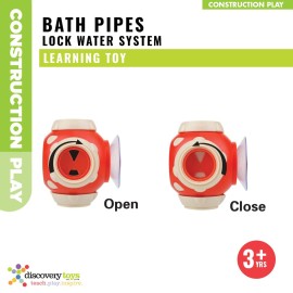 Discovery Toys - Bath Pipes | Toddler Bathtub Toy | Bath Time Water Toy | Interactive Bath Play | Building Bath time Water Toy | Suctions to Glass, Tile, and Tub | 3+ yrs