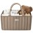 Blissful Diary Baby Diaper Caddy Organizer, Stylish Storage Basket for Newborn Essentials and Diaper Station, Gift for Baby Shower and Registry Must-Have, Mocha Brown