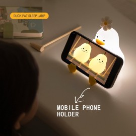 Sitting Duck Light With Warm Color Little Flower Dimming,The Rechargeable Touch Lamp Is 3 Levels Brightness And Birthday Christmas Gifts for Women Girls Lucky Mallard Duck Decor Halloween Decorations