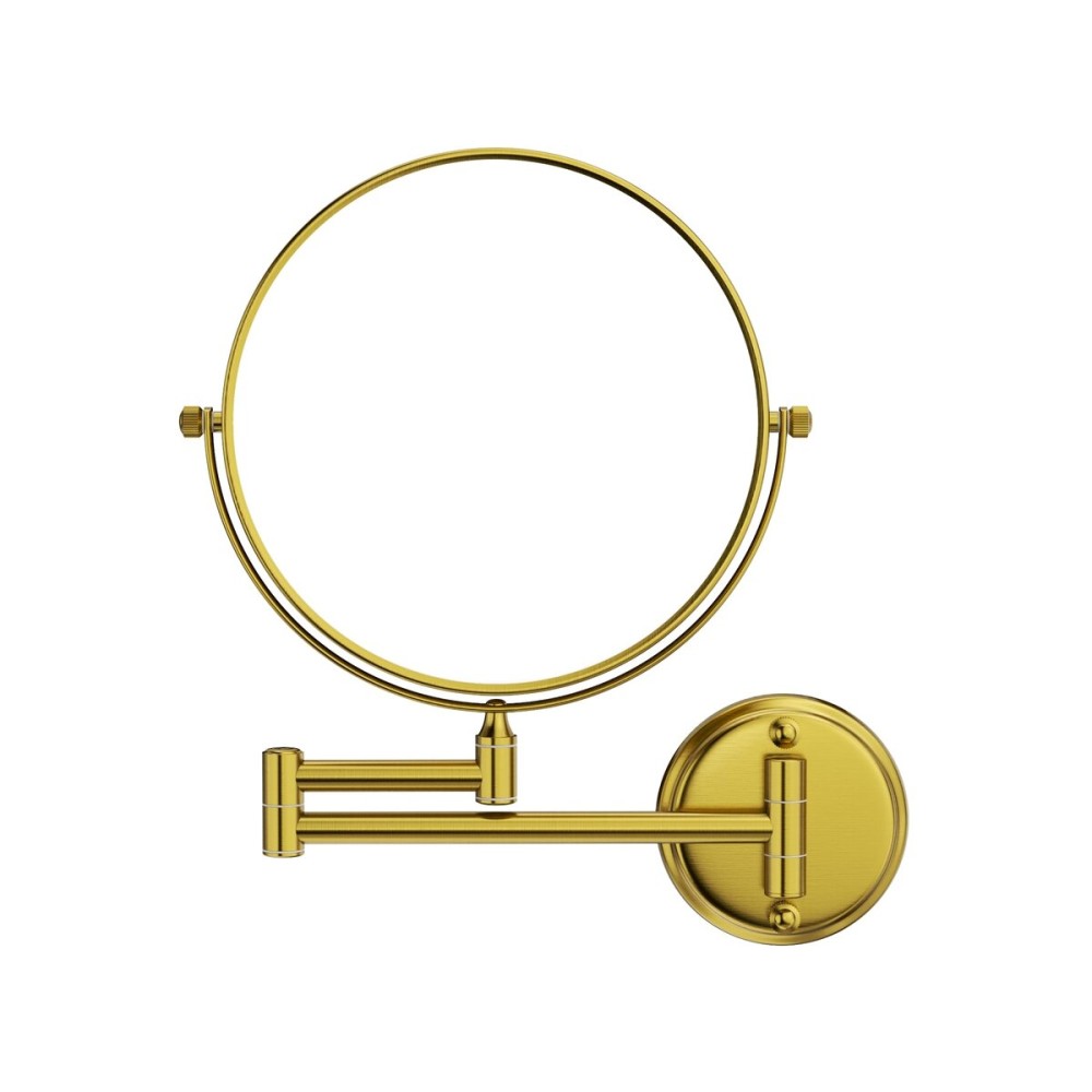 GURUN 8 Wall Mounted Makeup Mirror with 10X Magnification,Two-Sided Swivel Bathroom Mirror,Brushed Gold Finish M1306GJ(8,10X)