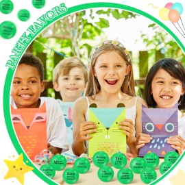 Poen 120 Pcs Motivational Stress Balls Bulk 1.57 Inch Foam Squeeze Sensory Stress Balls Inspirational Relief Toys for Anxiety Fidget Hand Exercise Teens Employees Gift(Green)