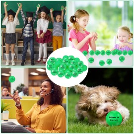Poen 120 Pcs Motivational Stress Balls Bulk 1.57 Inch Foam Squeeze Sensory Stress Balls Inspirational Relief Toys for Anxiety Fidget Hand Exercise Teens Employees Gift(Green)