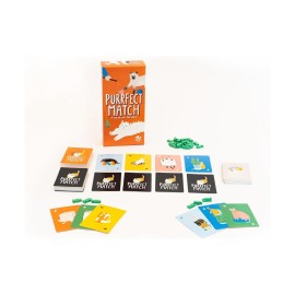 Greater Than Games | Purrfect Match | Family-Friendly Card Game | Perfect for Cat Lovers | 2 to 4 Players | 20 Minutes | Ages 8+