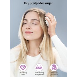 HEETA Scalp Massager Hair Growth 2-Pack, Silicone Scalp Scrubber Shampoo Brush for Exfoliation Dandruff Removal Head Massage Stress Relax, Wet & Dry Use for Women Men Hair Care, Wheat Straw Material HEETA Scalp Massager Hair Growth 2-Pack, Silicone Scalp Scrubber Shampoo Brush for Exfoliation Dandruff Removal Head Massage Stress Relax, Wet & Dry Use for Women Men Hair Care, Wheat Straw Material