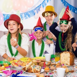 50PCS St Patricks Day Necklace, St. Patrick\'s Day Green Bead Necklace Accessories, Metallic Irish Saint Patrick Mardi Gras Necklaces Bulk, Parade Throw Accessories for Mardi Gras St. Patricks Party