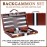 Backgammon Sets for Adults, 15 inch Backgammon Brown Sets Classic Board Game with Premium Leather Case, Portable Travels Strategy Backgammon Game Set for Adults, Kids (Brown)