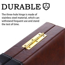 Backgammon Sets for Adults, 15 inch Backgammon Brown Sets Classic Board Game with Premium Leather Case, Portable Travels Strategy Backgammon Game Set for Adults, Kids (Brown)