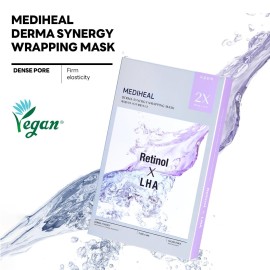 Mediheal Derma Synergy Wrapping Mask for Pore Elasticity (10 Packs) - Pore Spot & Improved Skin Balance with Retinol, LHA Mediheal Derma Synergy Wrapping Mask for Pore Elasticity (10 Packs) - Pore Spot & Improved Skin Balance with Retinol, LHA