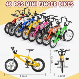 Poen 24 Pcs Kids Mini Finger Bikes Party Favors Miniature Fidget Bicycle Toy Metal Finger Bikes for Students Class Prizes Birthday Gift Goodie Bag Stuffers Carnival Prizes Christmas Stocking Fillers