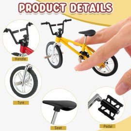 Poen 24 Pcs Kids Mini Finger Bikes Party Favors Miniature Fidget Bicycle Toy Metal Finger Bikes for Students Class Prizes Birthday Gift Goodie Bag Stuffers Carnival Prizes Christmas Stocking Fillers
