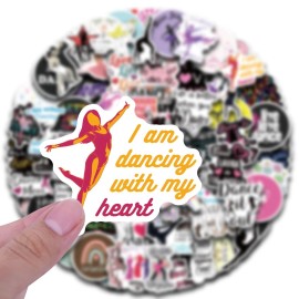 Bonitzdm 102PCS Dancing Aesthetic Stickers,Water Bottles Laptop Car Decal - Perfect Dancer Gifts for Girls and TeenagersDance Decals, Girls Dance Party Favors