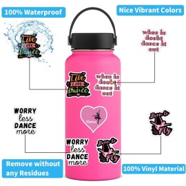 Bonitzdm 102PCS Dancing Aesthetic Stickers,Water Bottles Laptop Car Decal - Perfect Dancer Gifts for Girls and TeenagersDance Decals, Girls Dance Party Favors