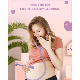 Skywin-Fetal Heartbeat Monitor, Fetoscope Heart Beat Monitors for Pregnancy Detection - 24 Weeks, Baby Heartbeat Monitor Pregnancy, at Home Fetal Heartbeat Monitor with The Stethoscope (Purple)