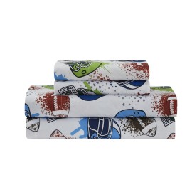 Kids Bedding Set Bed in a Bag for Boys and Girls Toddlers Printed Sheet Set and Comforter, Full, Football