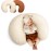Pro Goleem Muslin Nursing Pillow Cover, 100% Cotton Soft Breathable Feeding Pillow Slipcover for Breastfeeding Moms, Fits Standard Infant Nursing Pillow, for Boys and Girls, 2 Pack (BrownBeige)