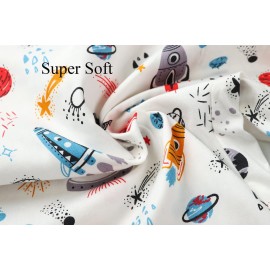 Tontukatu Bassinet Sheet Set 3 Pack (32 x 19) Compatible with Mika Micky, Baby Delight, Dream On Me Bassinet Mattress, Jersey Knit Ultra Soft Flexible for Baby Boys Girls,Rocket Satellite,Car & Bus